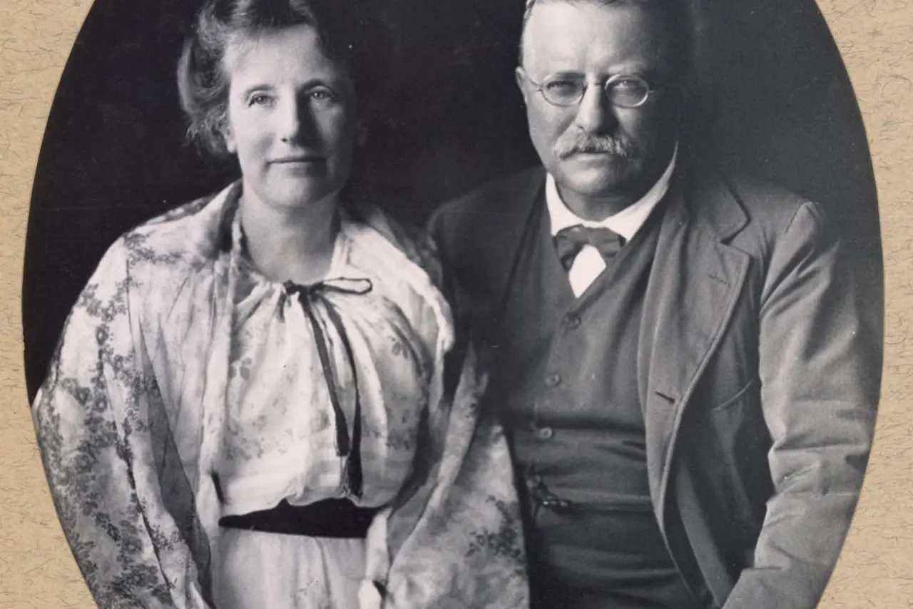 Photograph of Theodore Roosevelt and his wife Edith