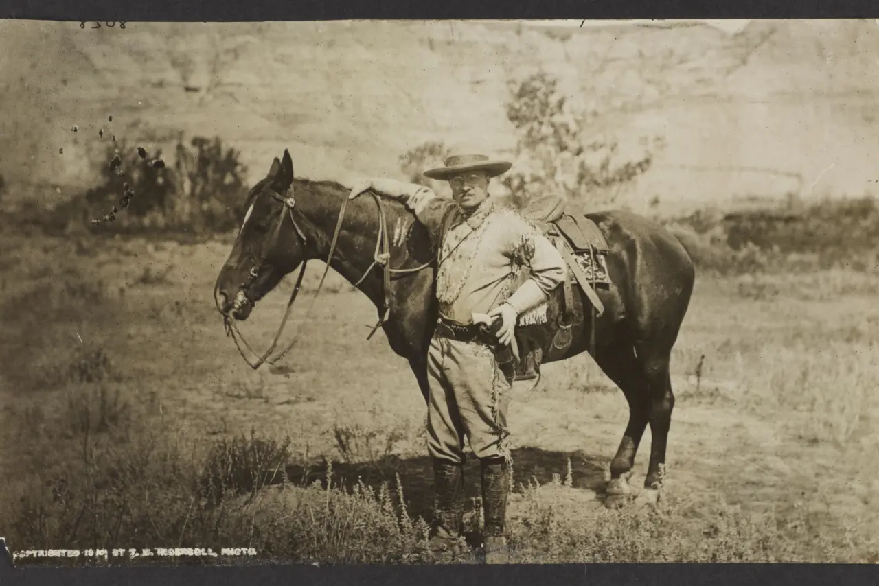 Theodore Roosevelt with horse
