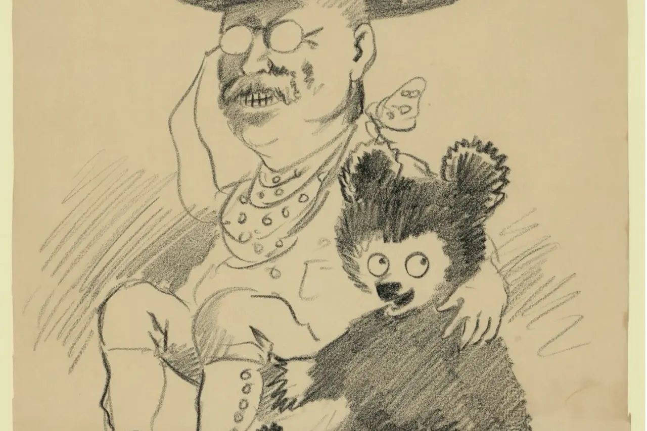 TR and teddy bear cartoon