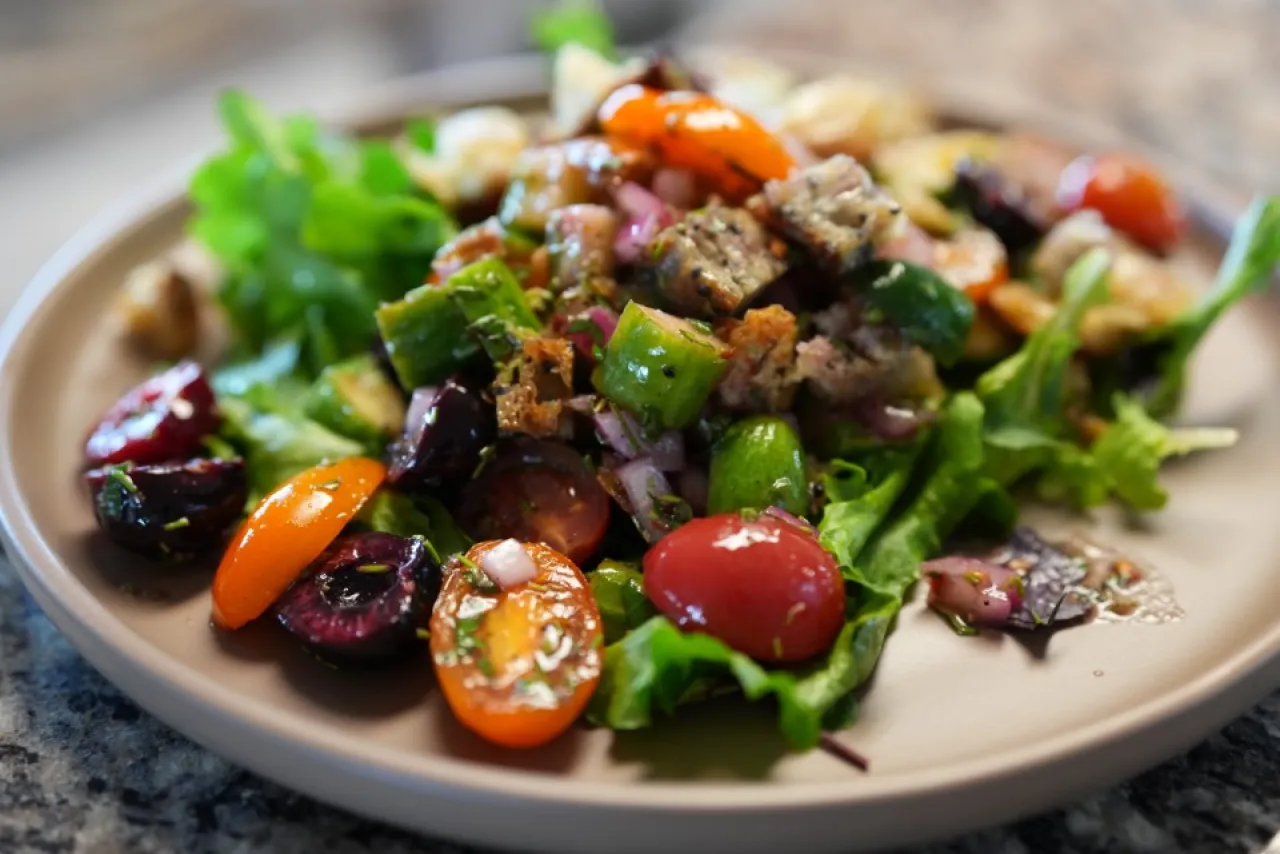 Plated salad