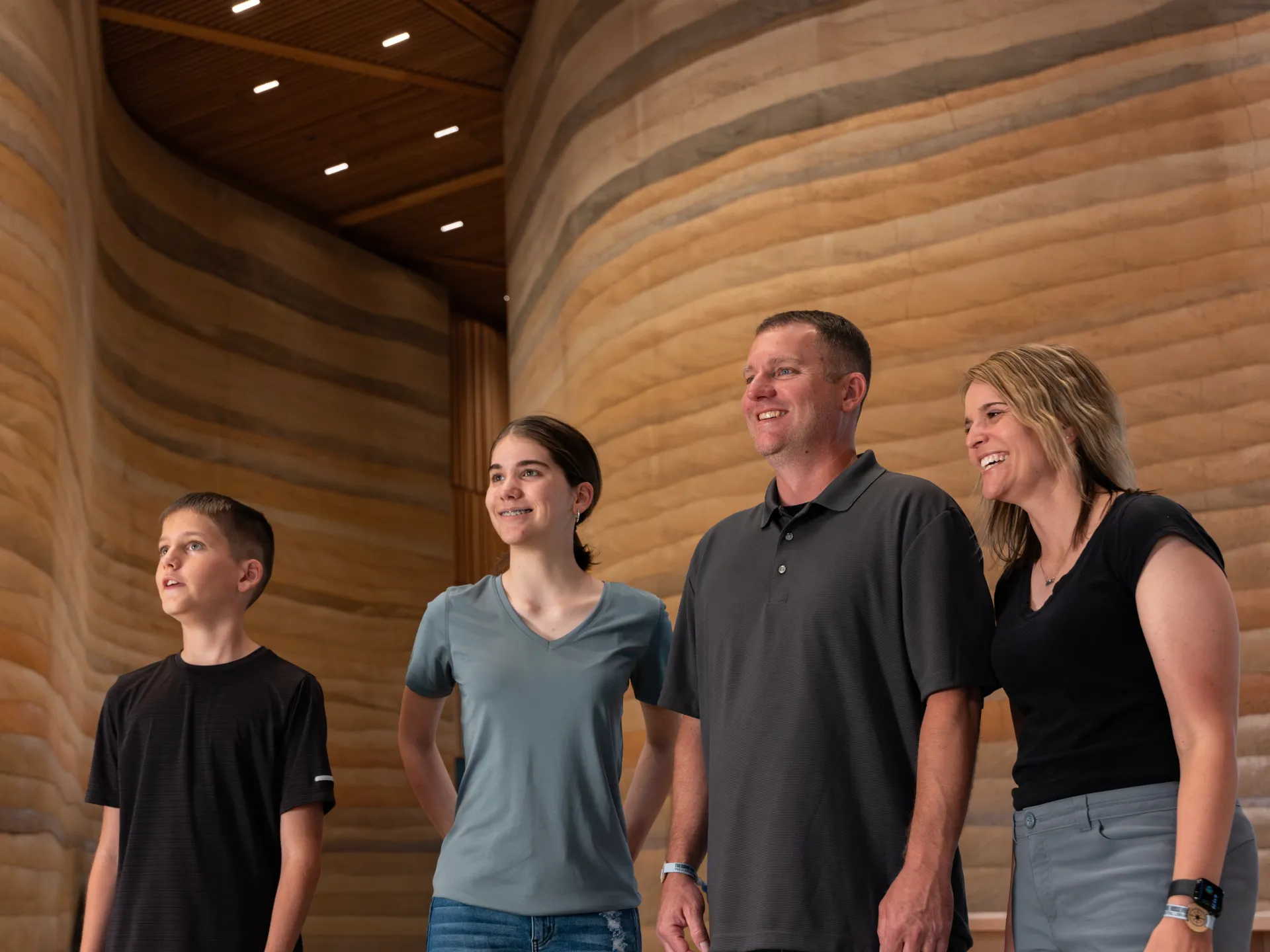 Family in Lobby