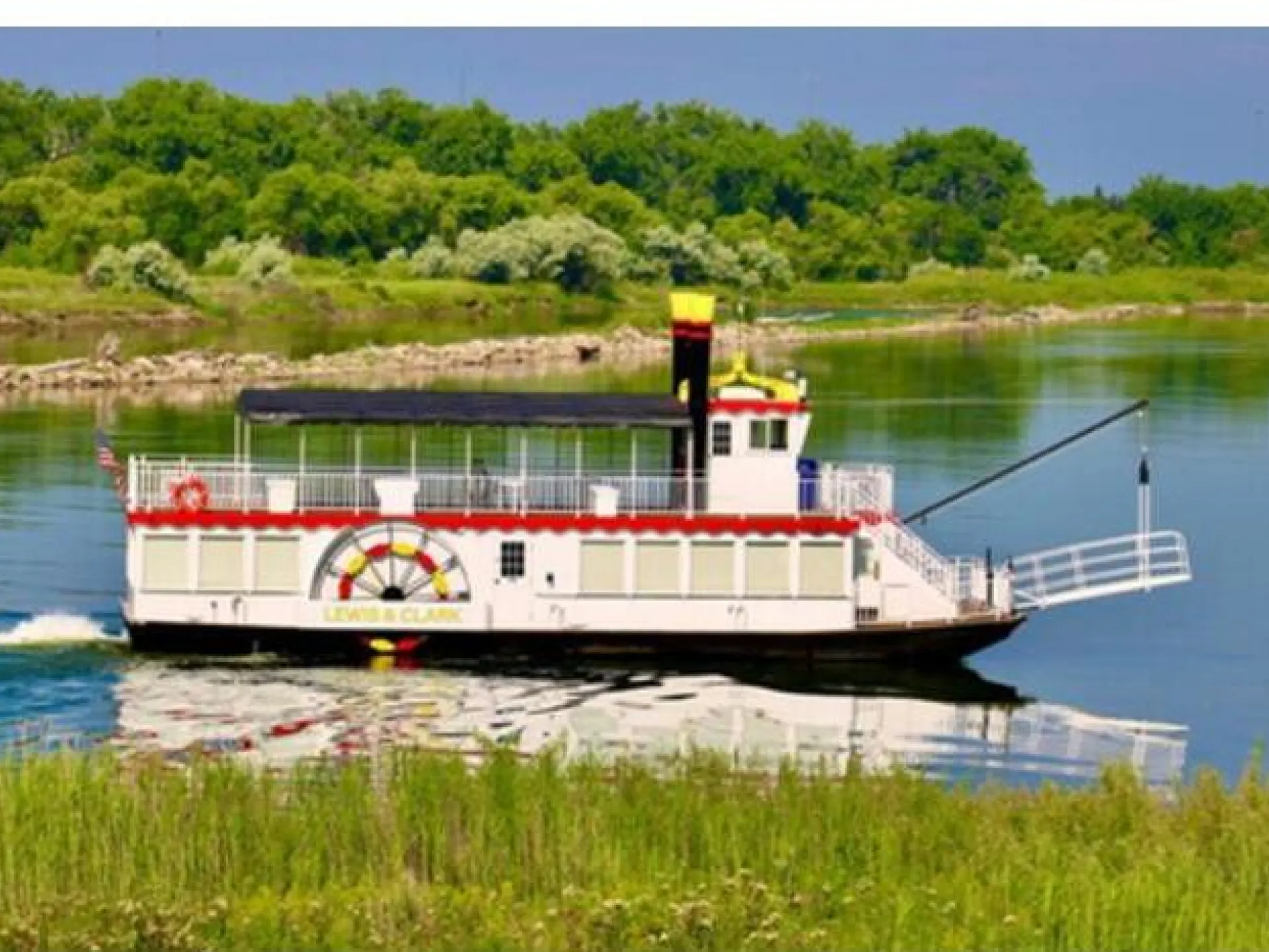 The Lewis and Clark Riverboat on the Missouri River at Bismarck, North Dakota