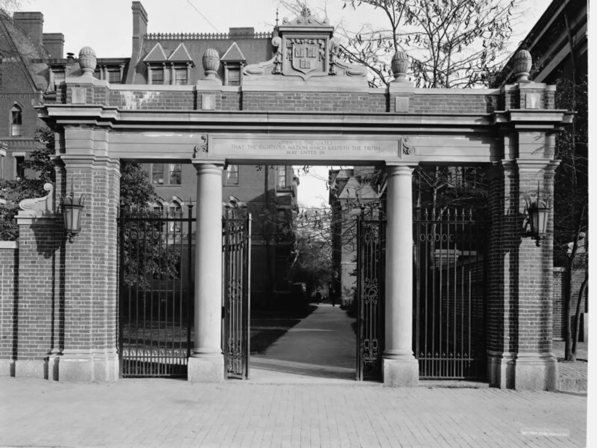 A gate at Harvard University