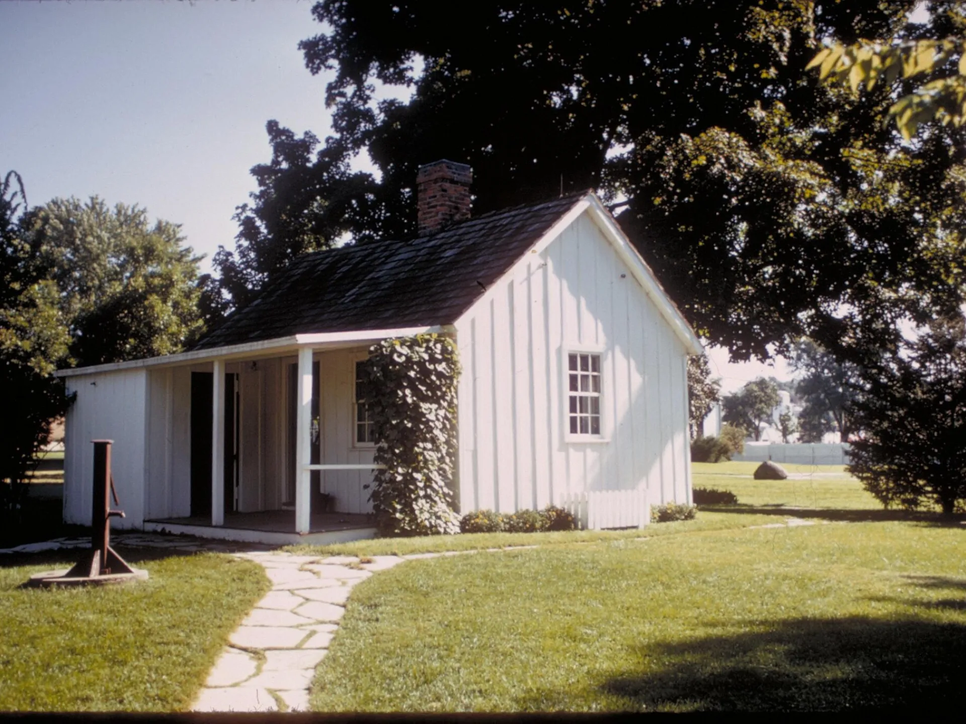 The two-room cottage in West Branch, Iowa where Herbert Hoover was born in 1874