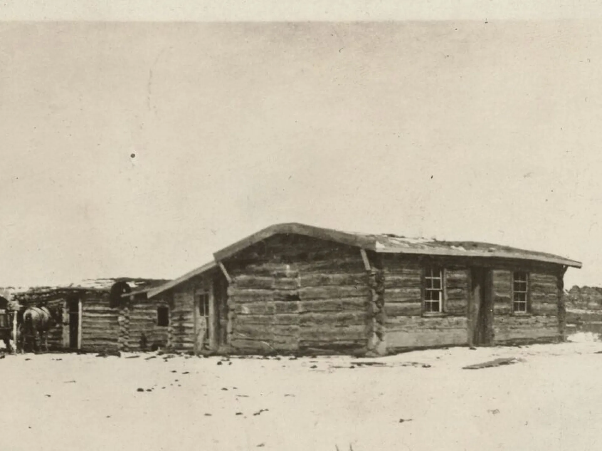 Roosevelt's old ranch buildings in the Dakota Badlands