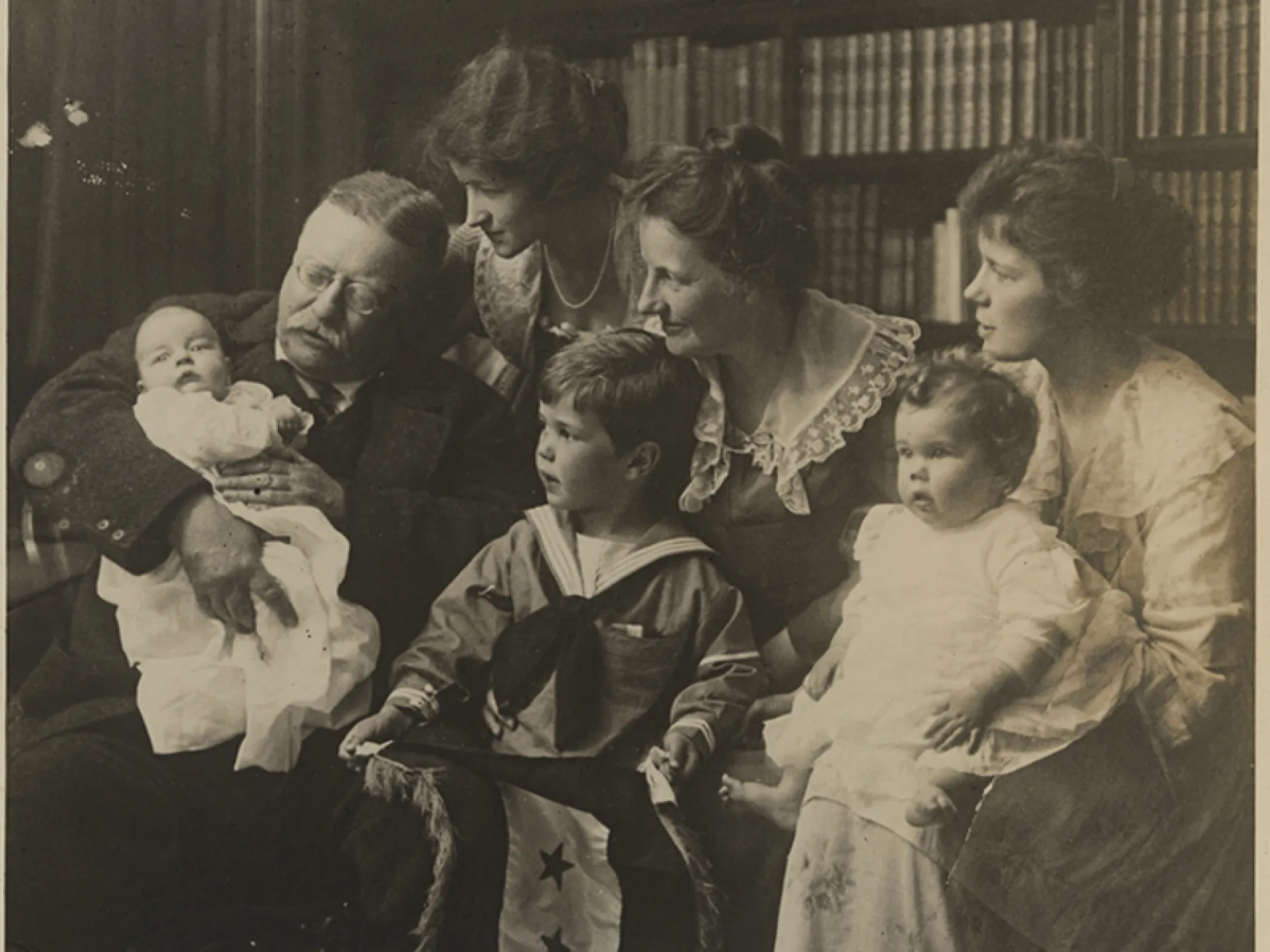 Theodore Roosevelt with his family at Sagamore Hill