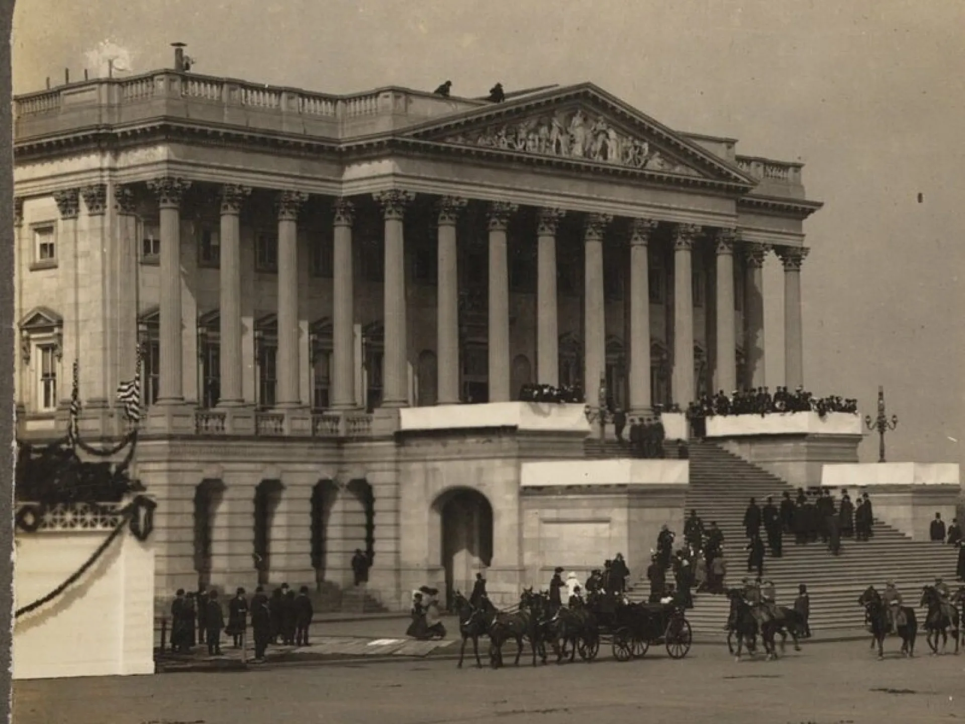 The Senate wing of the United States Capitol in the early 1900s