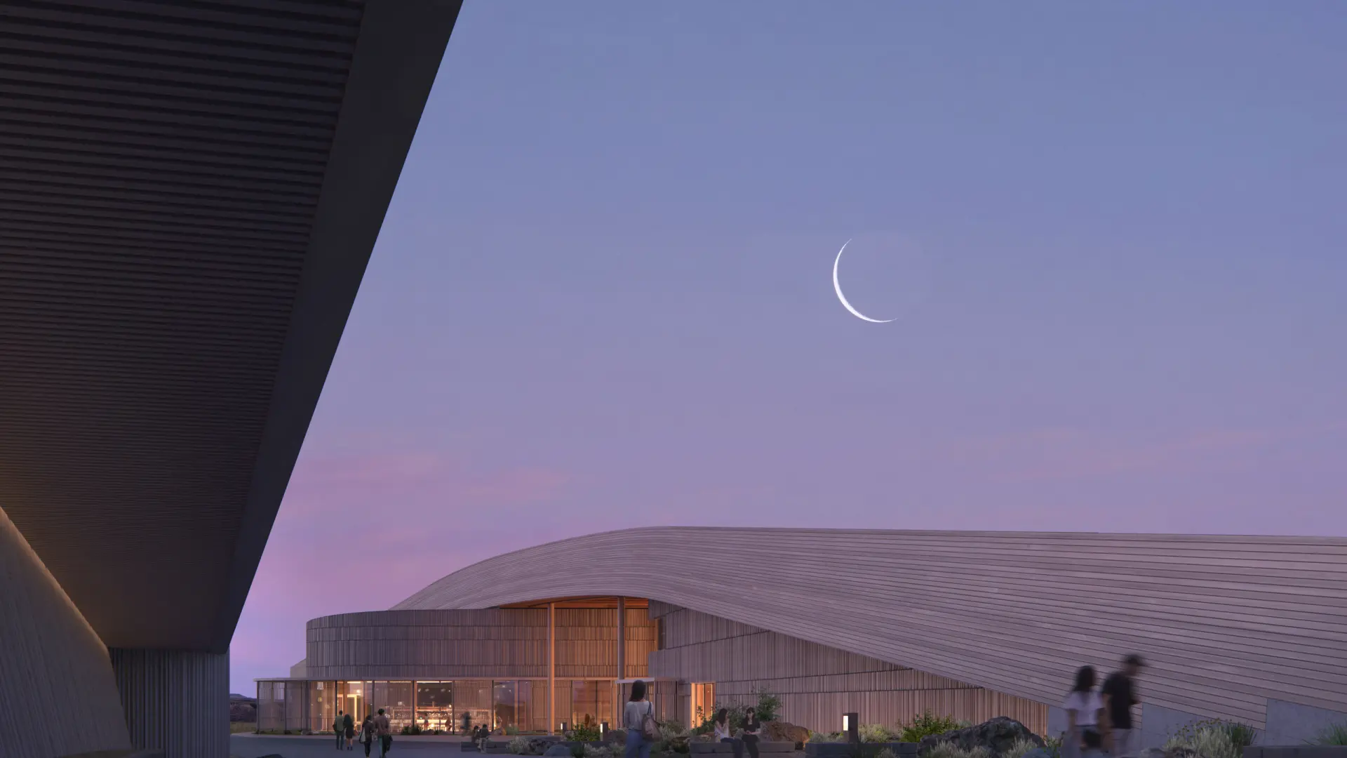 Theodore Roosevelt Presidential Library Building at Night