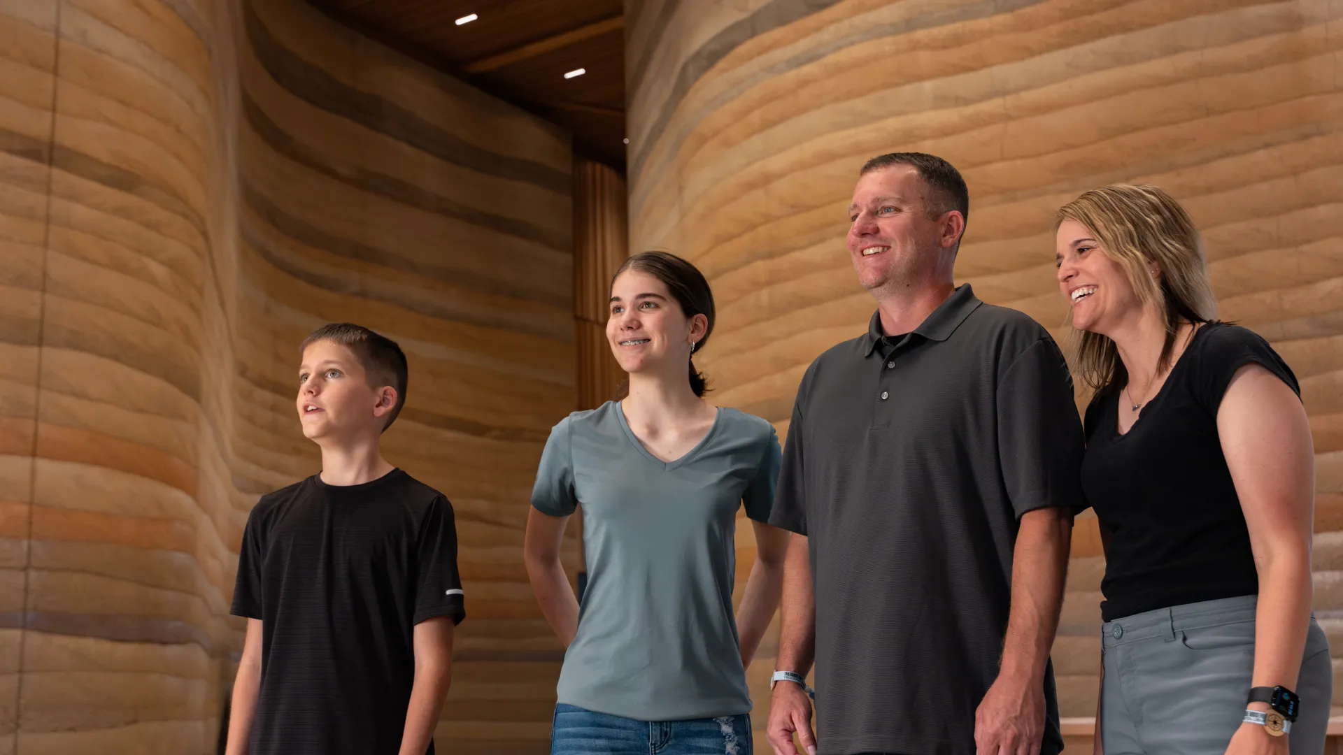 Family in Lobby