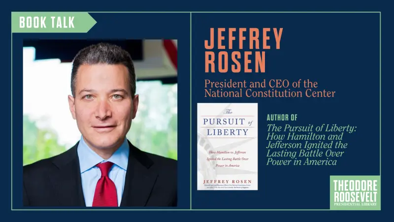 Title slide for Jeffrey Rosen book talk