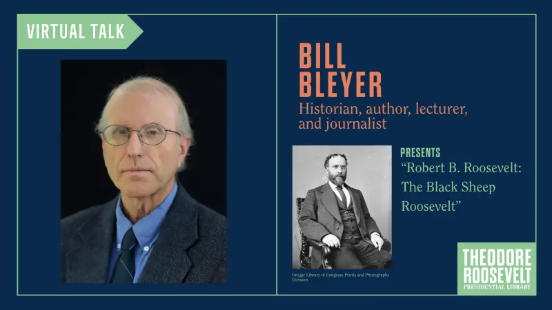 A flier for Bill Bleyer's talk about Robert B. Roosevelt