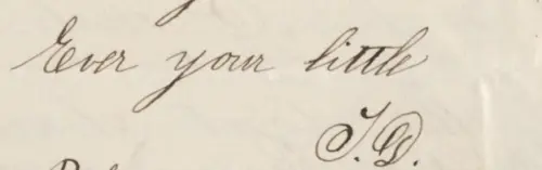 TR's signature of T.D.
