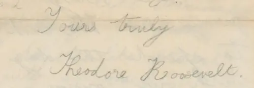 TR's Theodore Roosevelt signature