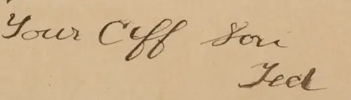 TR's signature of Ted