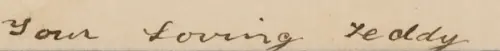 TR's Teddy signature