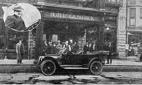 Photograph of the Hotel Gilpatrick where TR was shot on the campaign trail