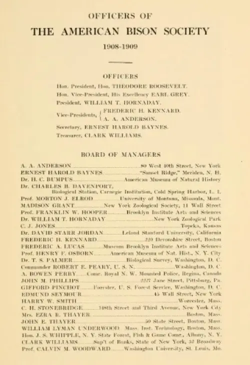 Annual report of the American Bison Society