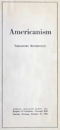 Cover Image of Theodore Roosevelt's Americanism Speech