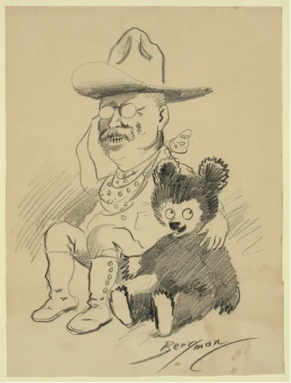 TR and teddy bear cartoon