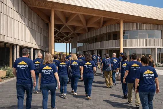 Group Tour Entering the Library