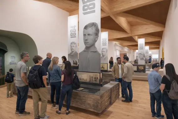 Visitors in the Narrative Gallery