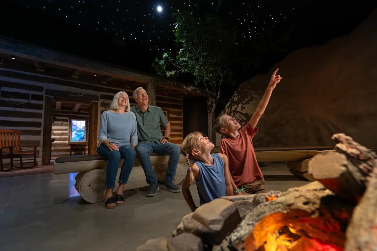 Family in Elkhorn Campfire