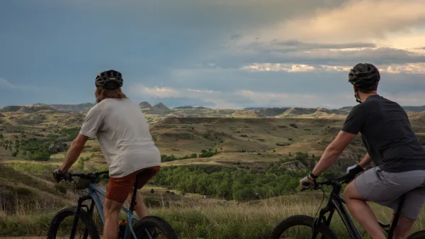 Participants on bikes on TRPL property