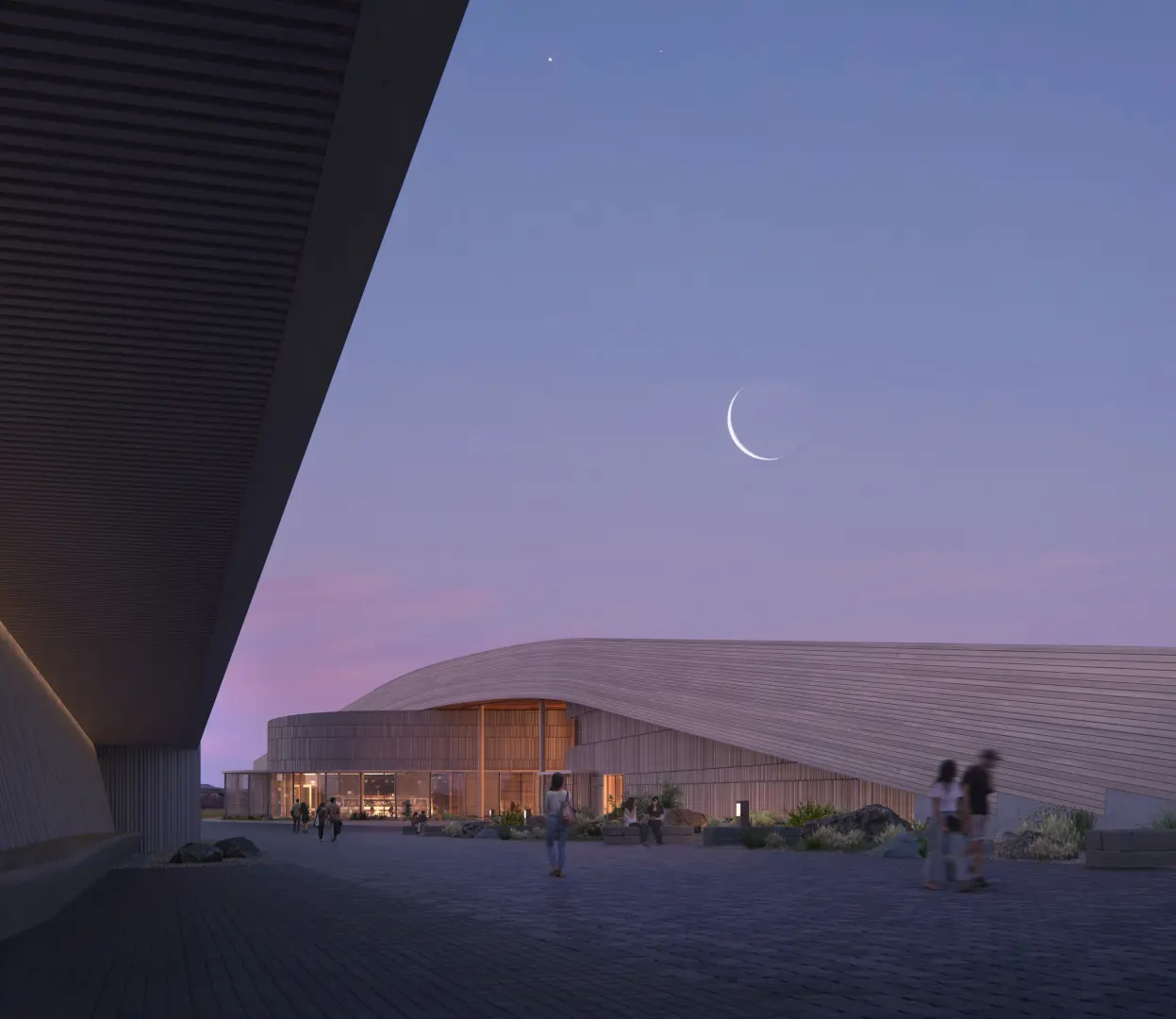 Theodore Roosevelt Presidential Library Building at Night