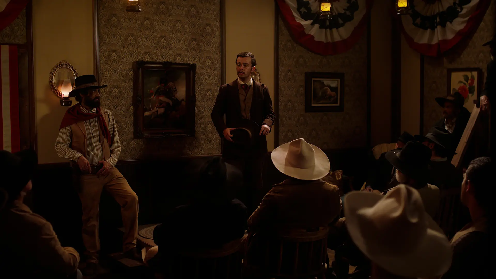 Photograph of Theodore Roosevelt at Stockman's Association meeting (Elkhorn TV series)
