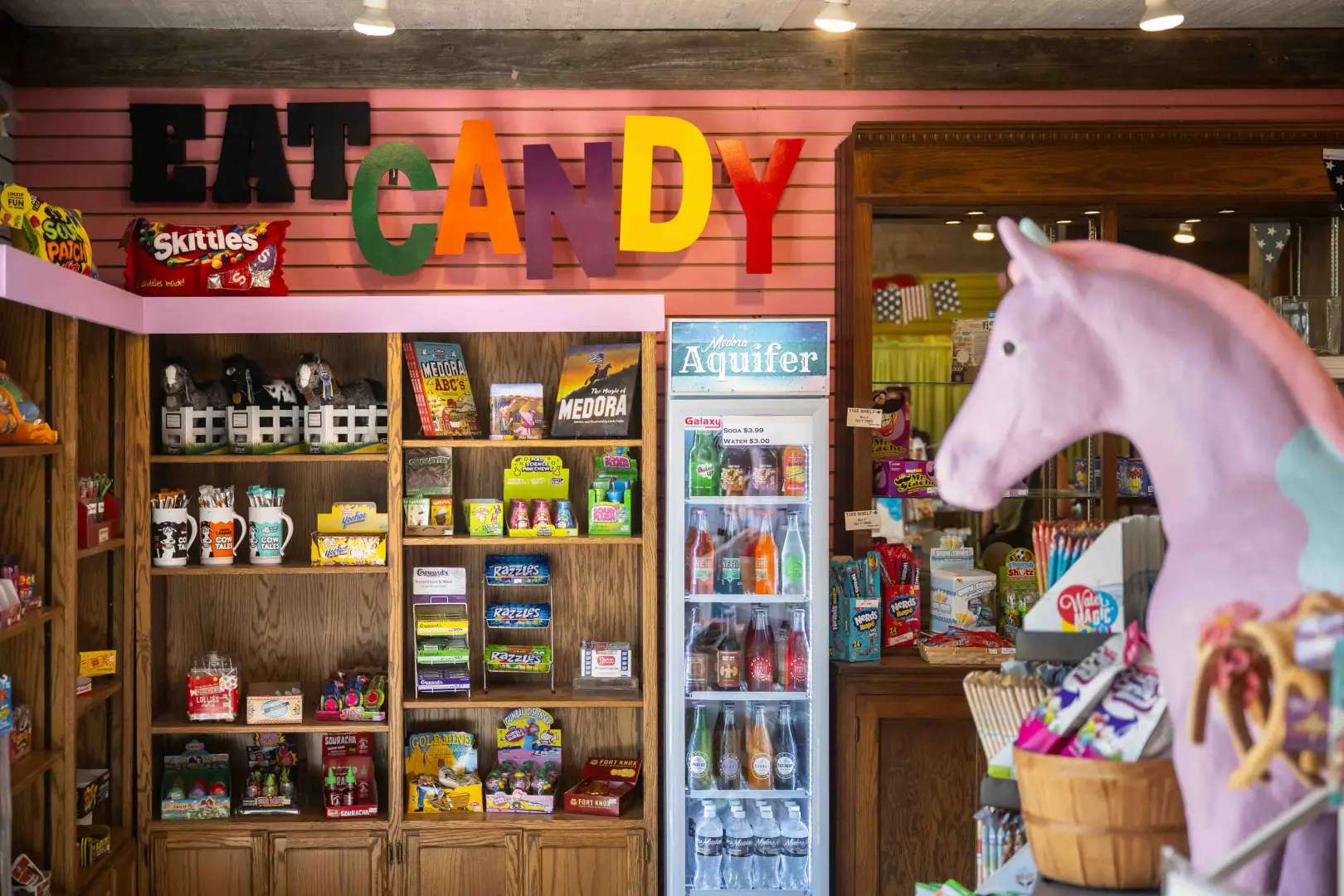 candy on shelves