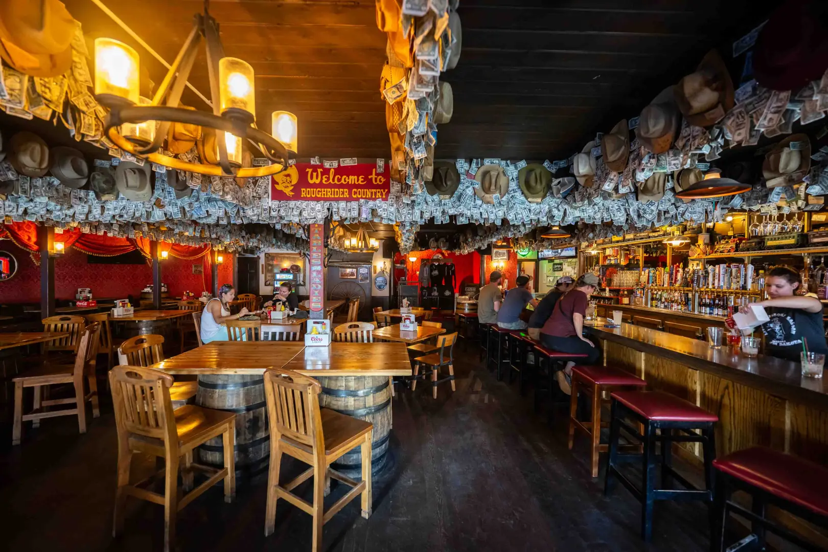 dining tables and bar