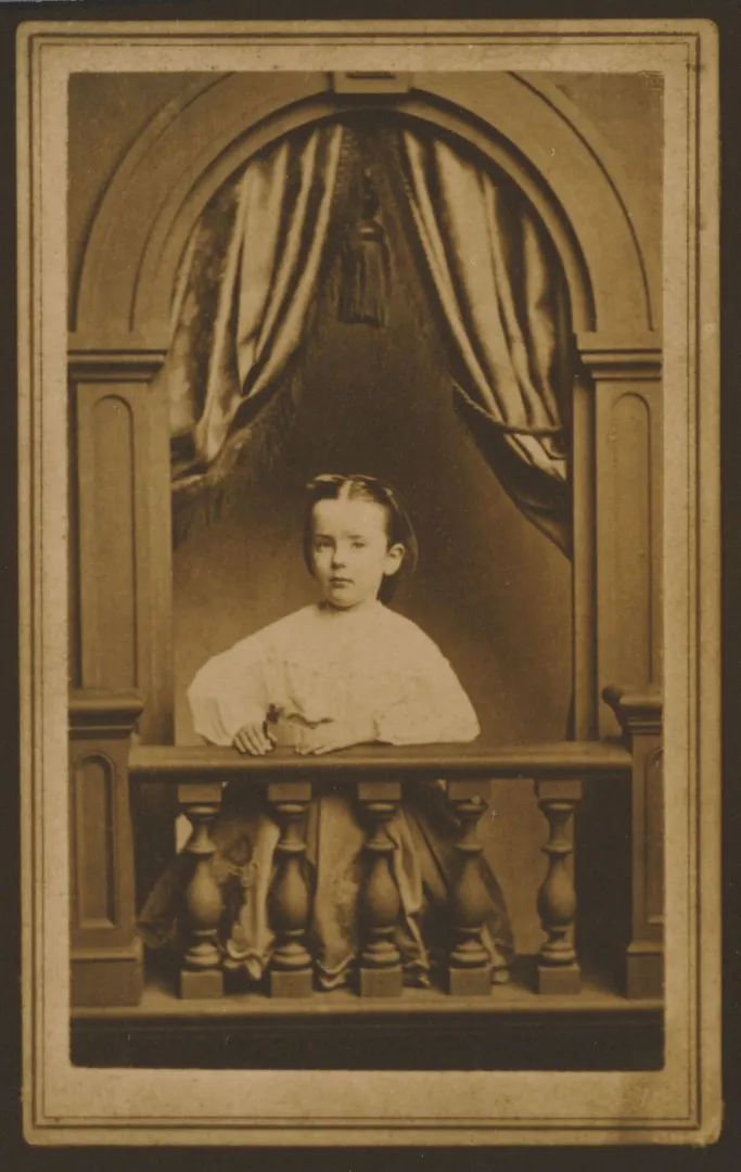 Edith Kermit Carow as a young girl in a studio portrait