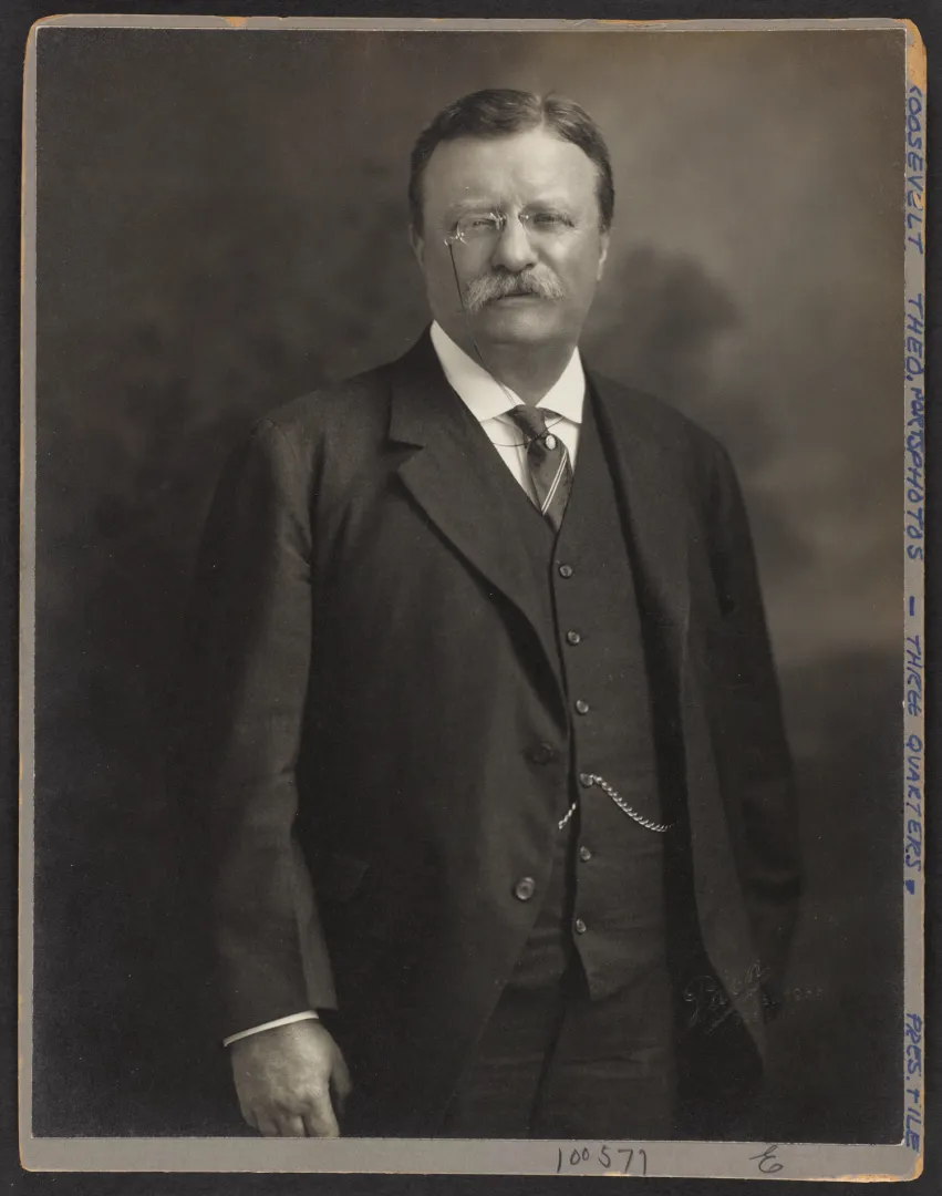 Theodore Roosevelt standing three-quarter length portrait, 1913
