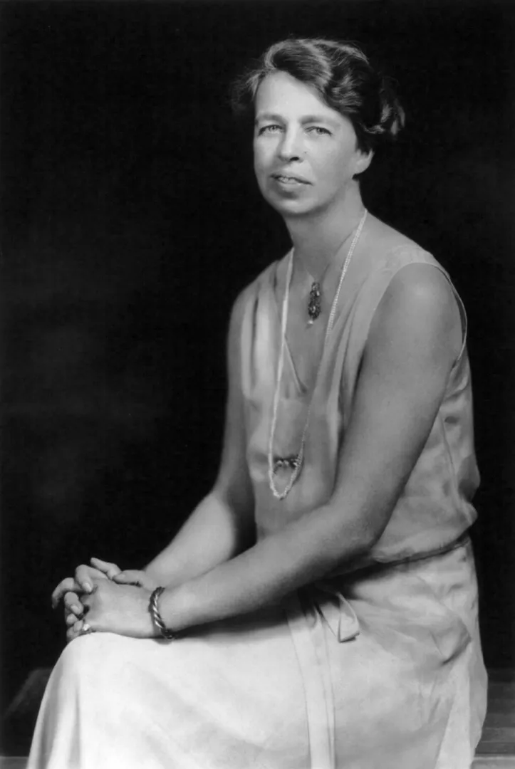 Studio portrait of Eleanor Roosevelt seated, early 1930s