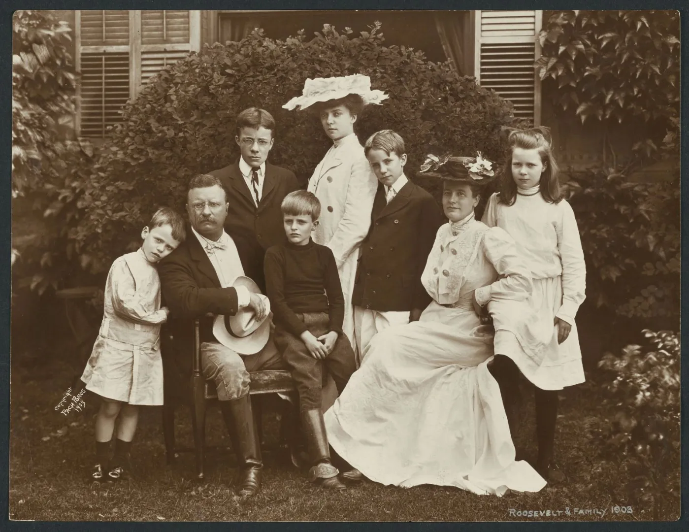 The Roosevelt family portrait taken at Sagamore Hill in 1903