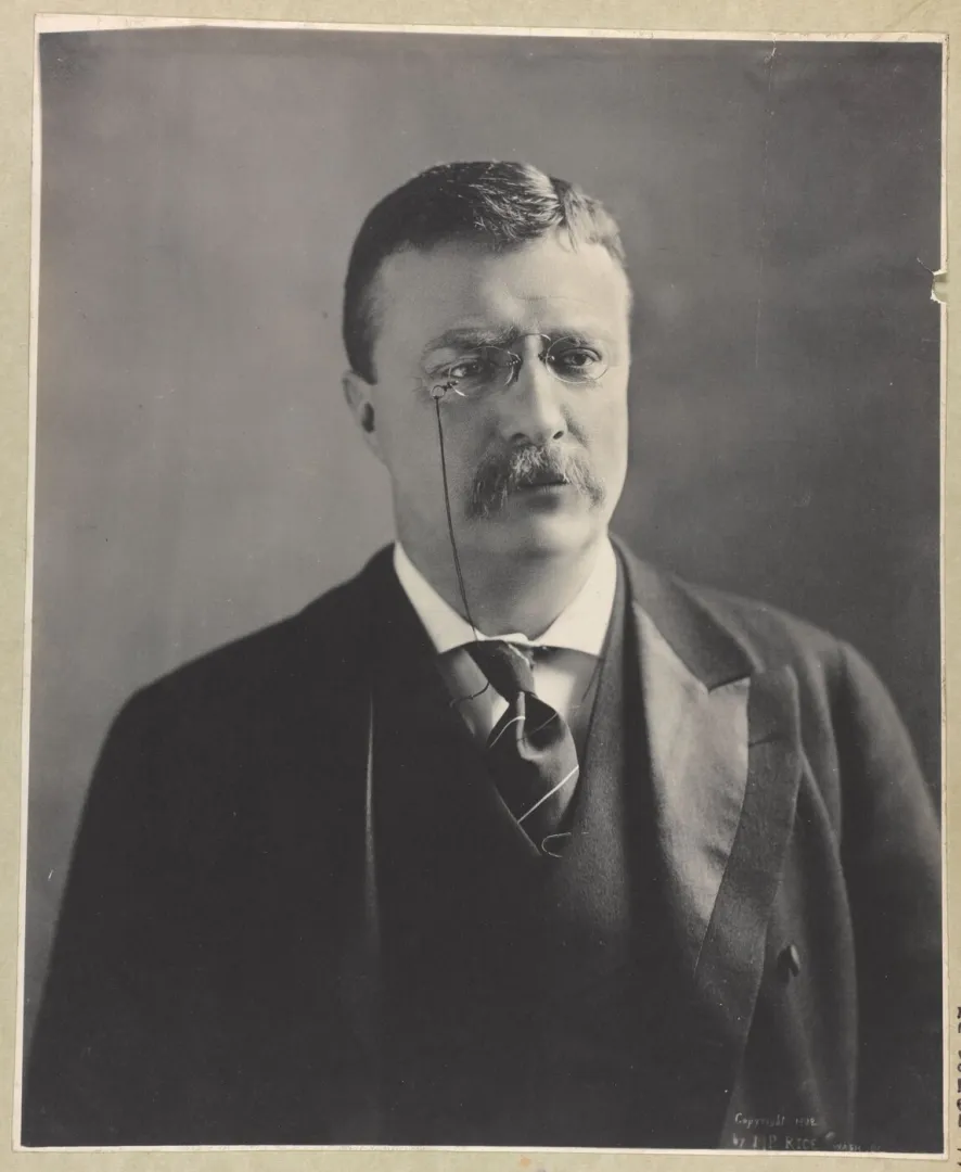 Dignified studio portrait of Theodore Roosevelt, 1902