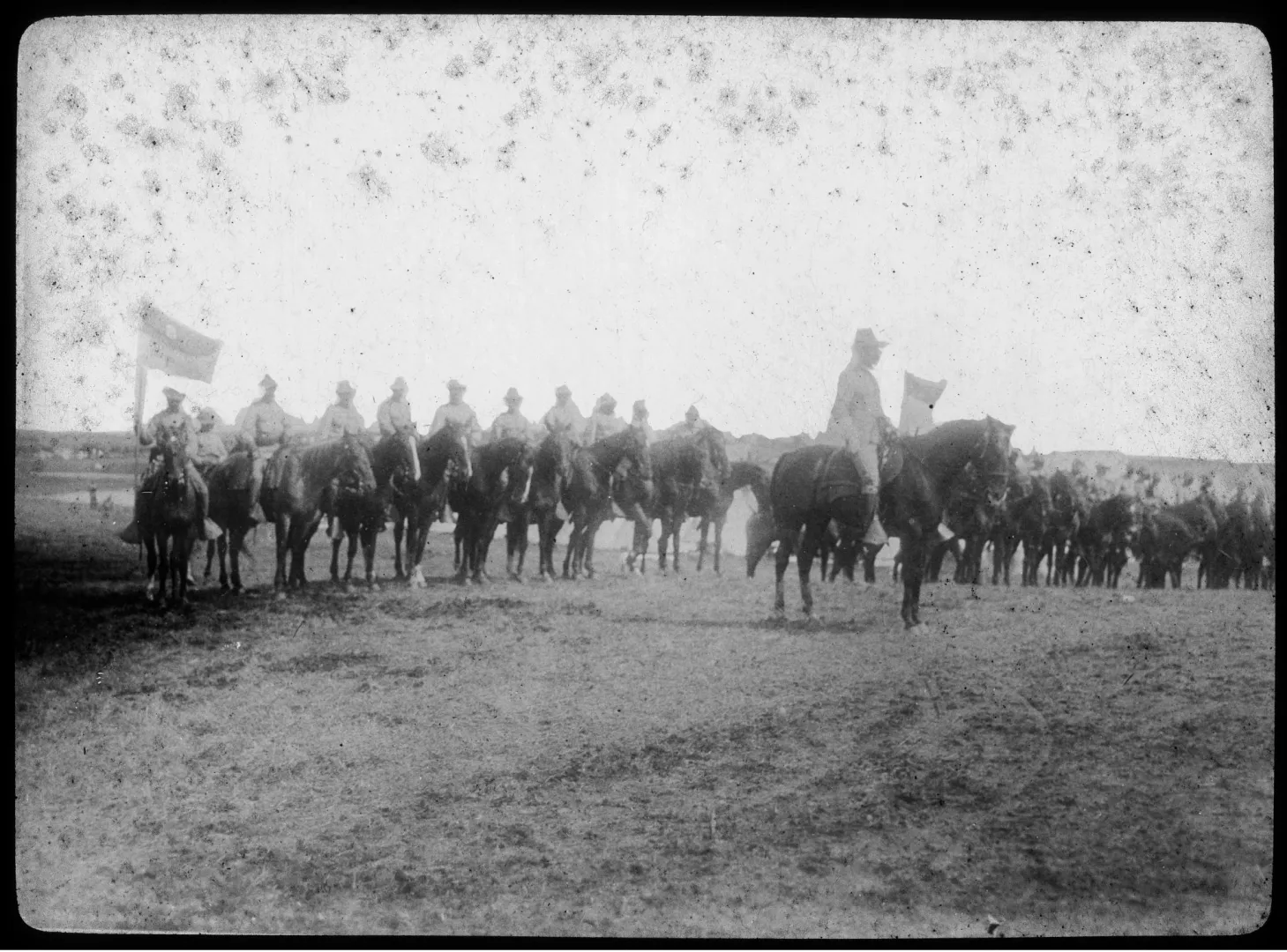 Mounted column of Rough Riders of Troop A from Arizona
