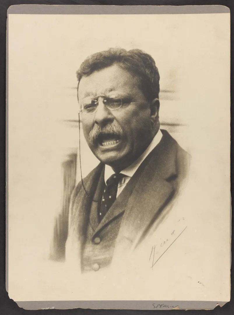 Head and shoulders portrait of Theodore Roosevelt around 1912