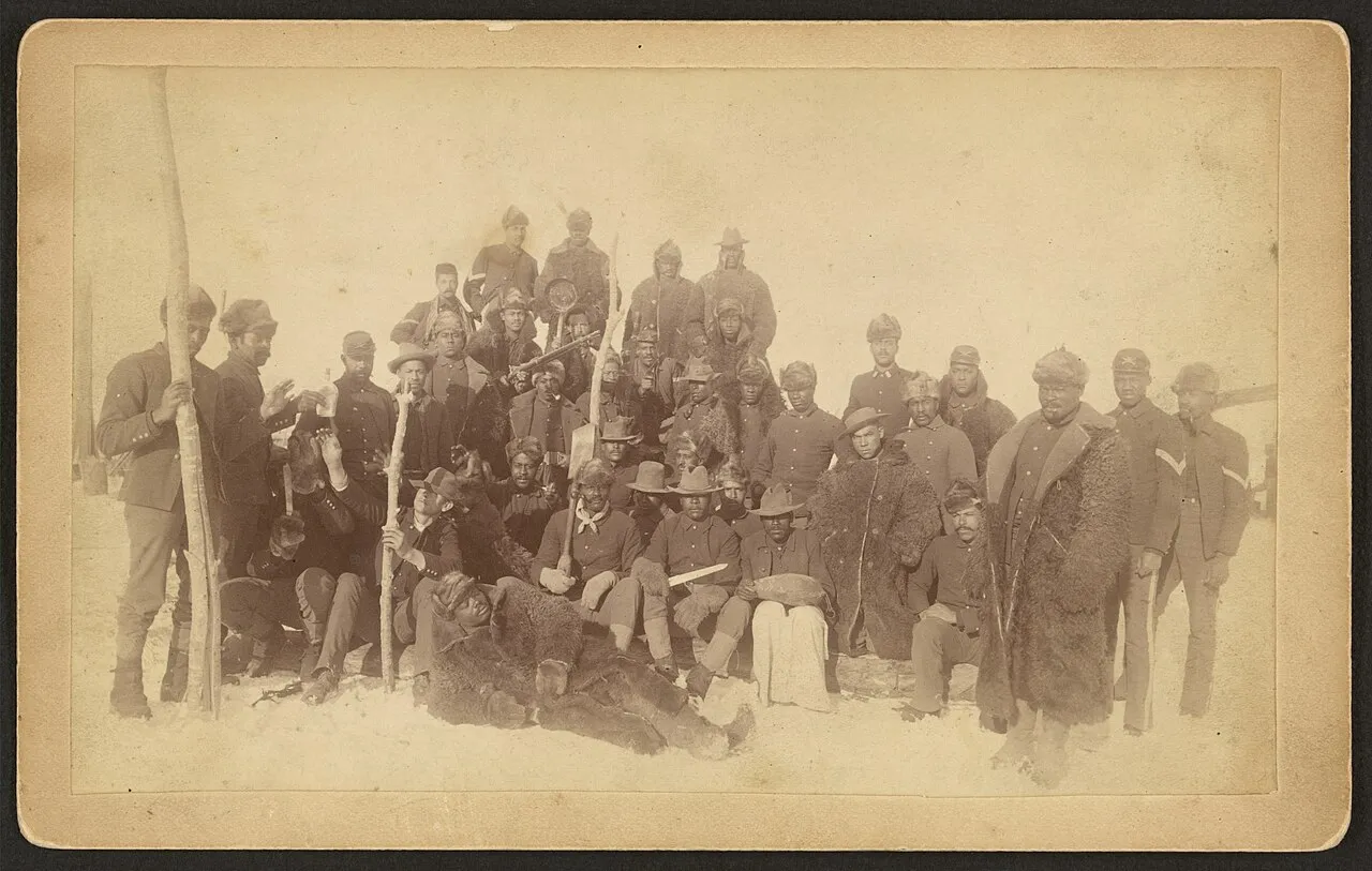 Group of soldiers of the U.S. Army 25th Infantry Regiment