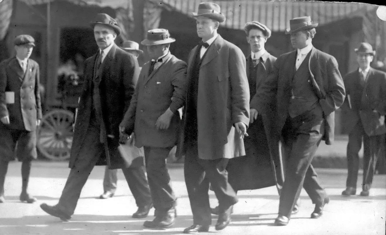 John Schrank escorted by police after the shooting, 1912