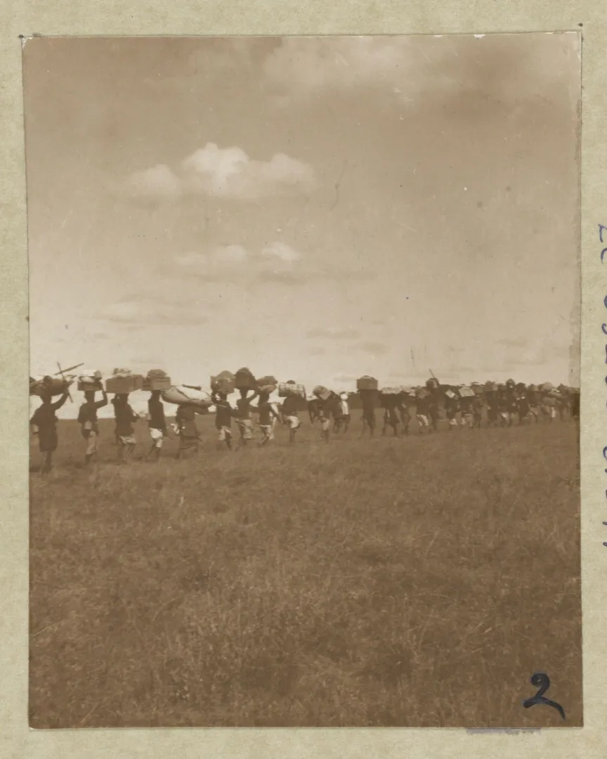 Roosevelt's safari party crossing the East African plains, 1909