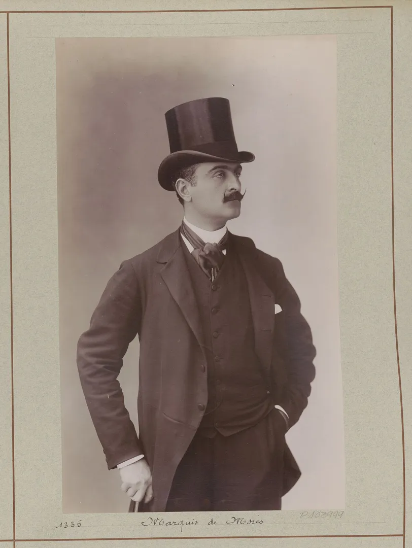 Full-length portrait of the Marquis de Morès in formal dress