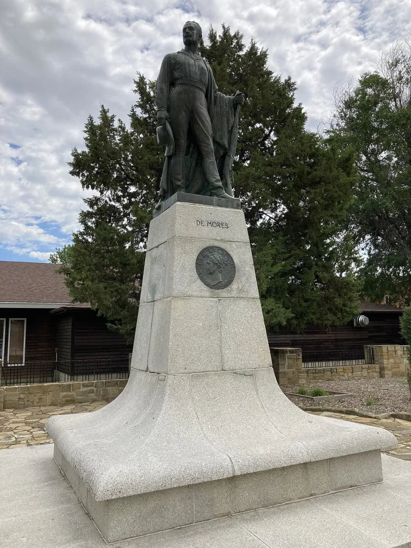 Statue of the Marquis de Morès in Medora, North Dakota