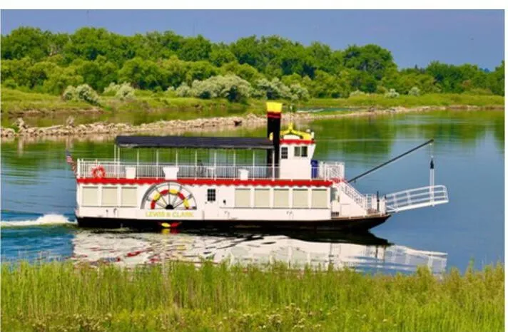 The Lewis and Clark Riverboat on the Missouri River at Bismarck, North Dakota