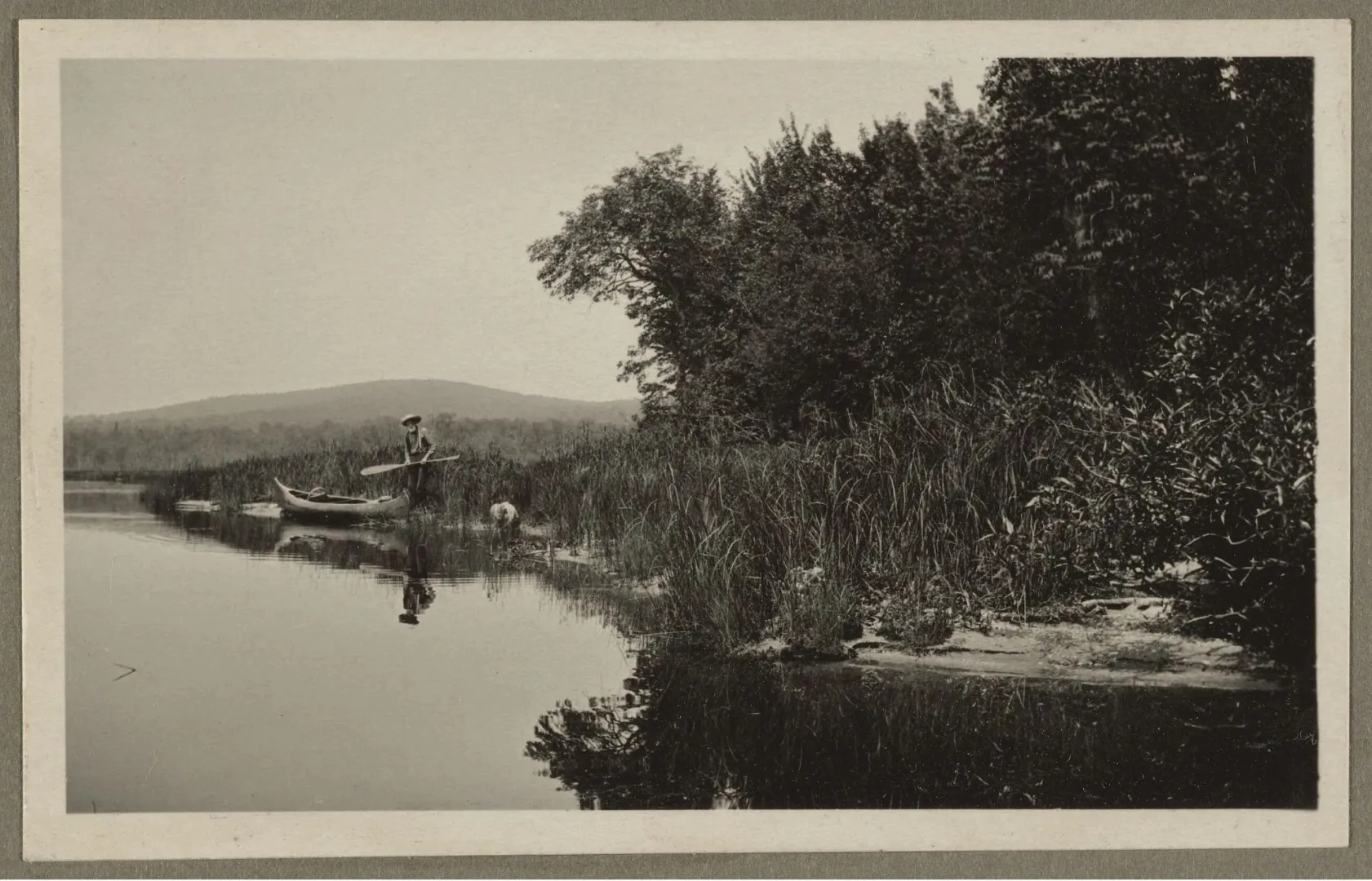Bill Sewall in a canoe on a Maine river
