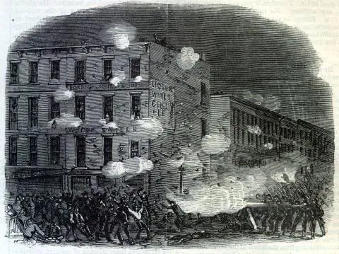 The New York City Draft Riots of 1863, depicted in Harper's Weekly