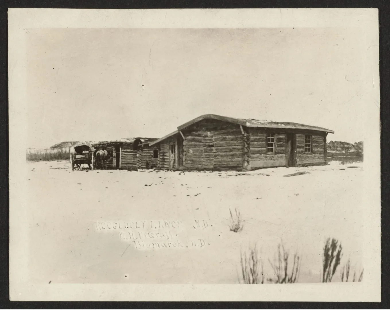 Roosevelt's old ranch buildings in the Dakota Badlands
