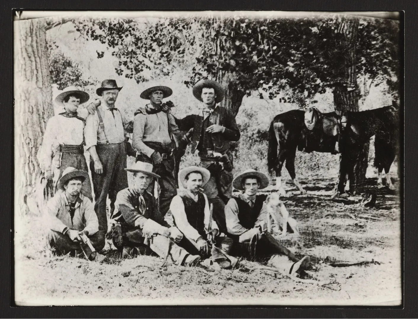 A group of Badlands cowboys and ranchers