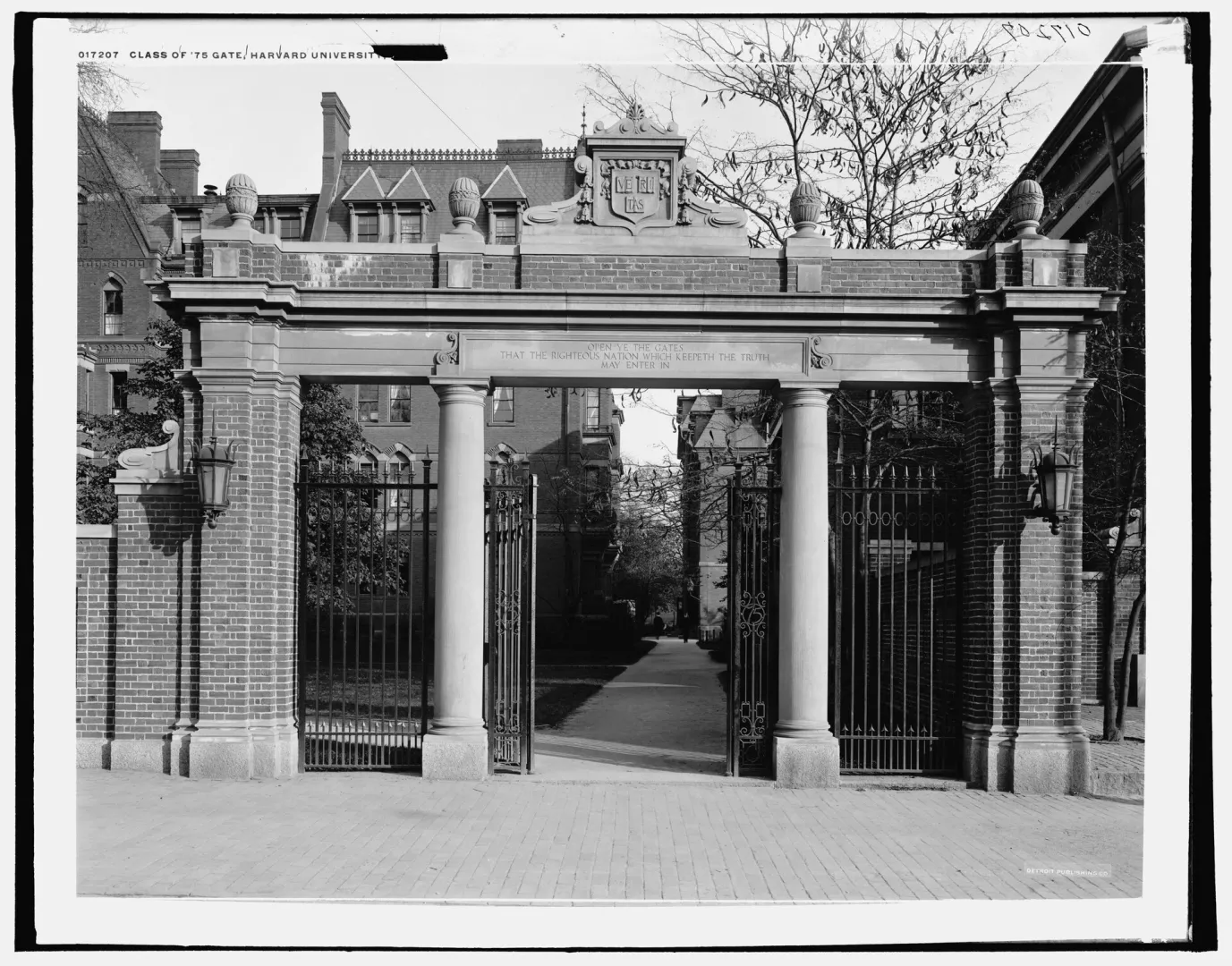 A gate at Harvard University