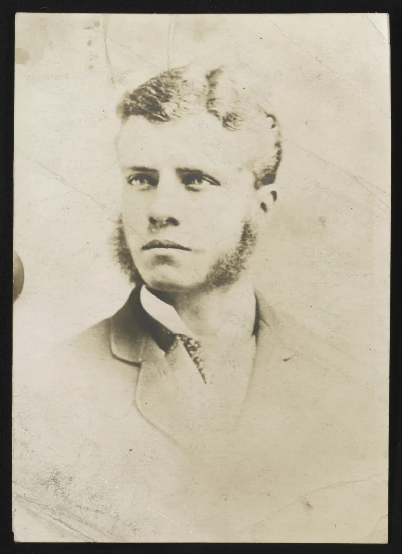 Portrait of a young Theodore Roosevelt as a college student